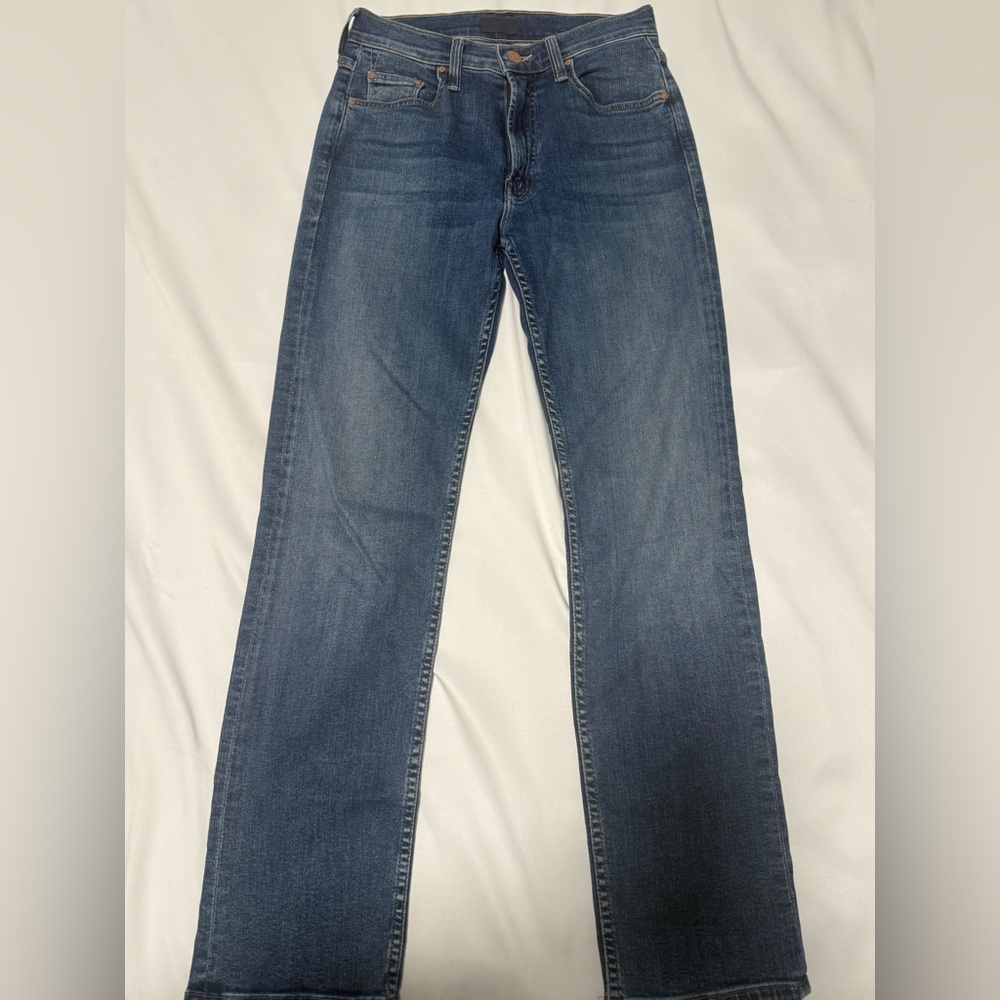 Mother Jeans Classic Straight Leg Jeans in Medium Blue 26